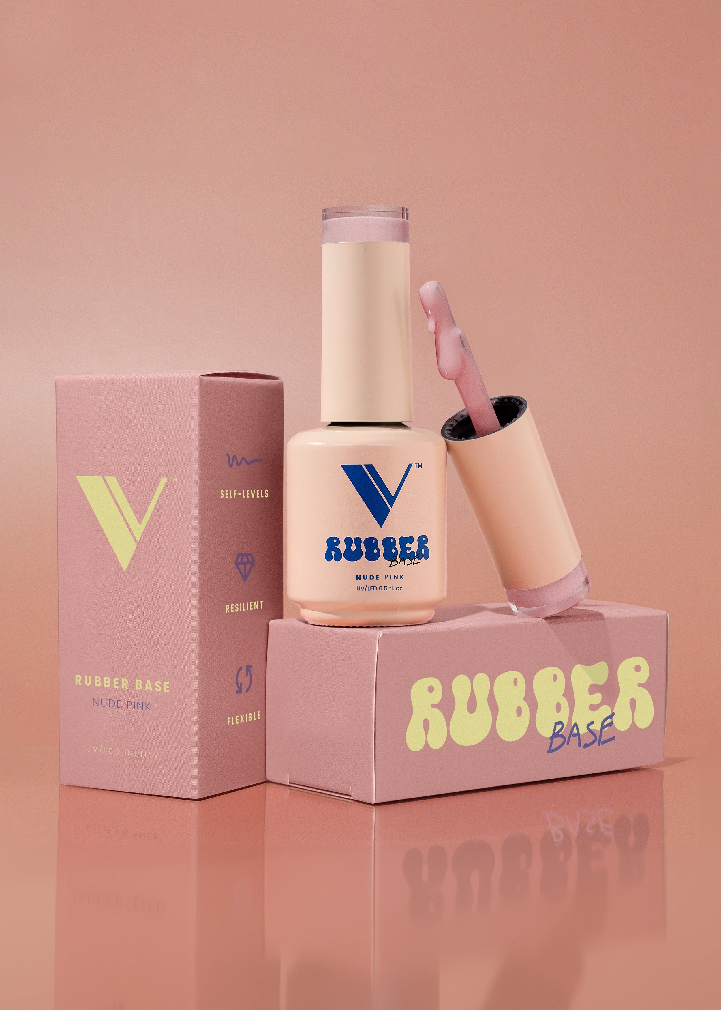 V Beauty Pure Rubber Base Gel - 24 Colors - #5 - Nude Pink