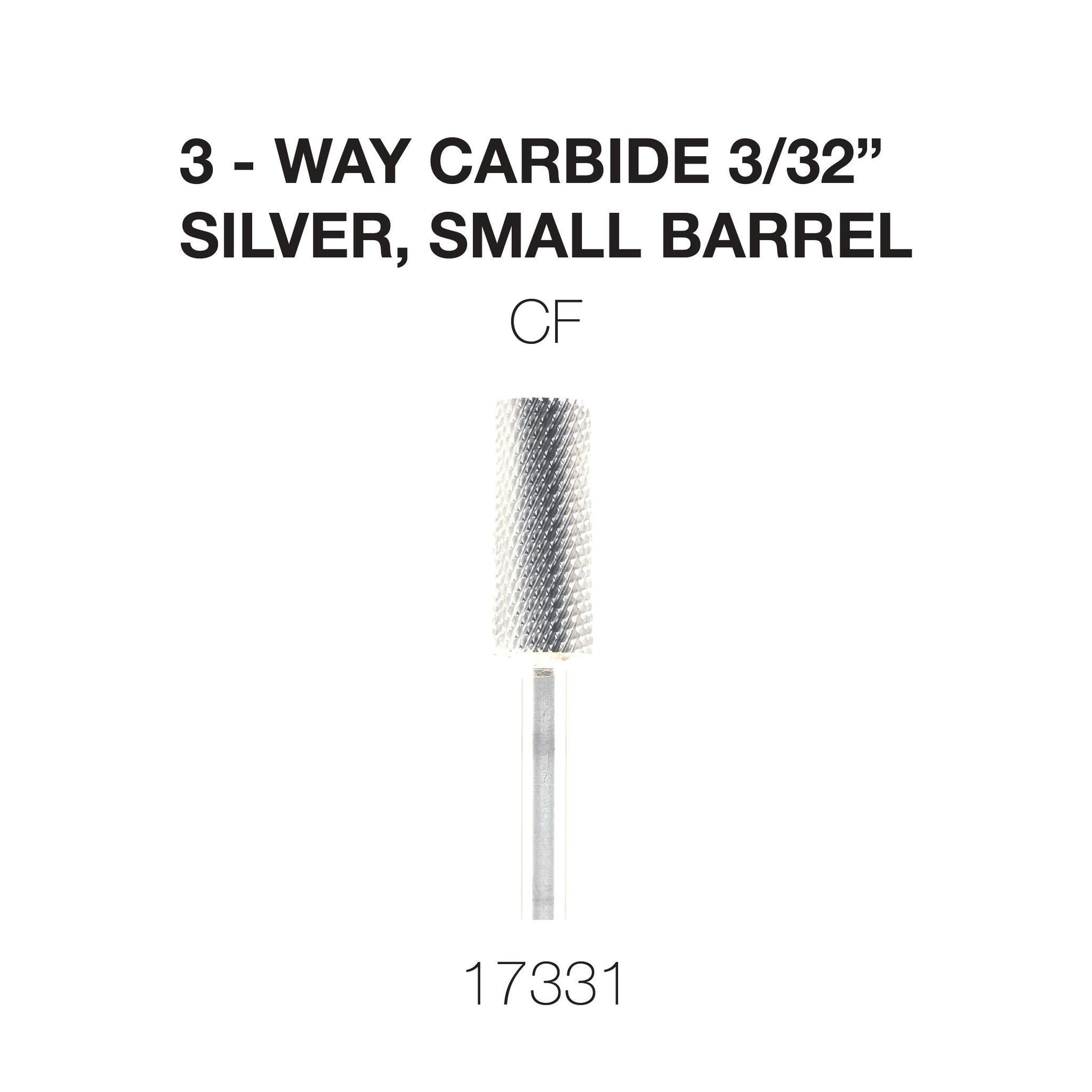 Cre8tion 3-Way Carbide Small Barrel Bit - Silver, CF
