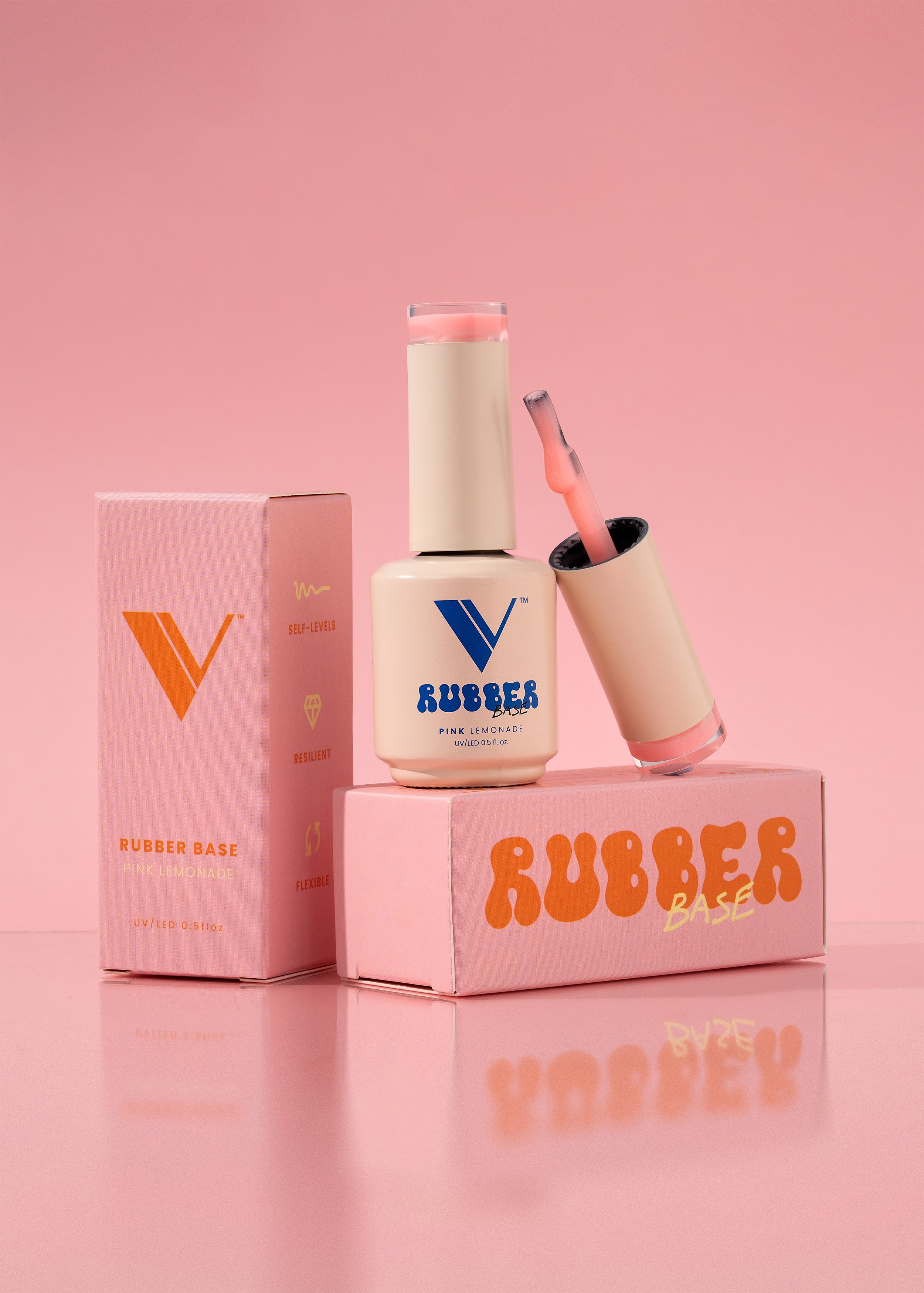 V Beauty Pure Rubber Base Gel - 24 Colors - #9 - Pink Lemonade