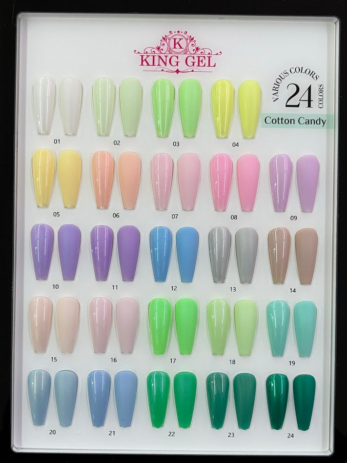 24 Gel Colors Cotton Candy Collection - KingGel