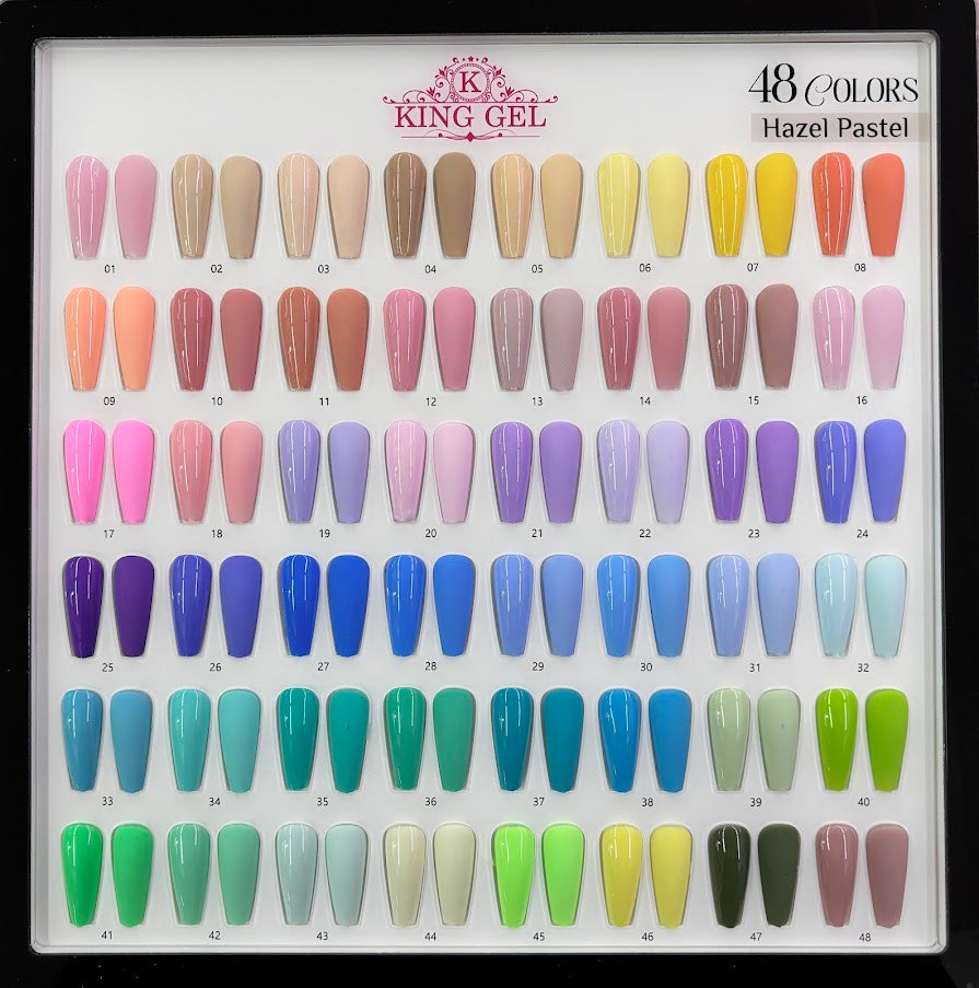 48 Gel Colors Hazel Pastel Collection - KingGel