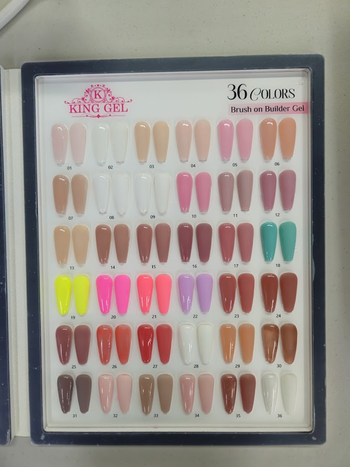 36 Colors Brush on Builder gel Collection - KingGel Brand