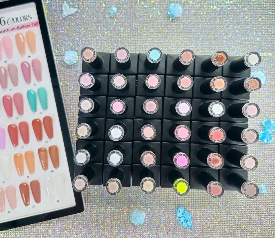 36 Colors Brush on Builder gel Collection - KingGel Brand