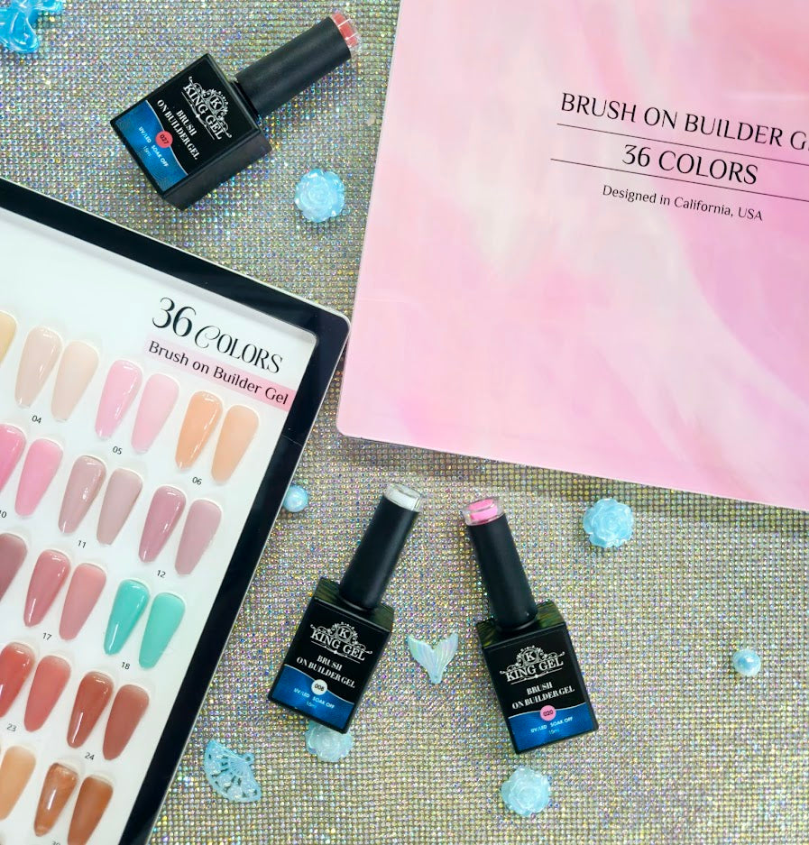 36 Colors Brush on Builder gel Collection - KingGel Brand