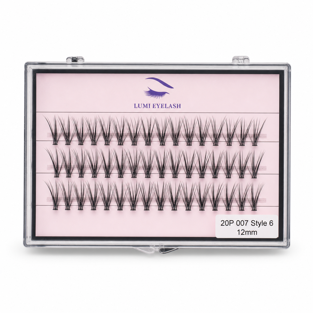 Lumi Eyelashes - 20P 007 (Style 6) - 12mm - horizontal logo-top product photo