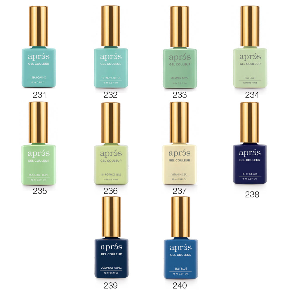 Apres - Gel Couleur (#231 - #240) - HEMA/TPO Free - Pack of 10 colors #231 - #240 at $14.50/pc