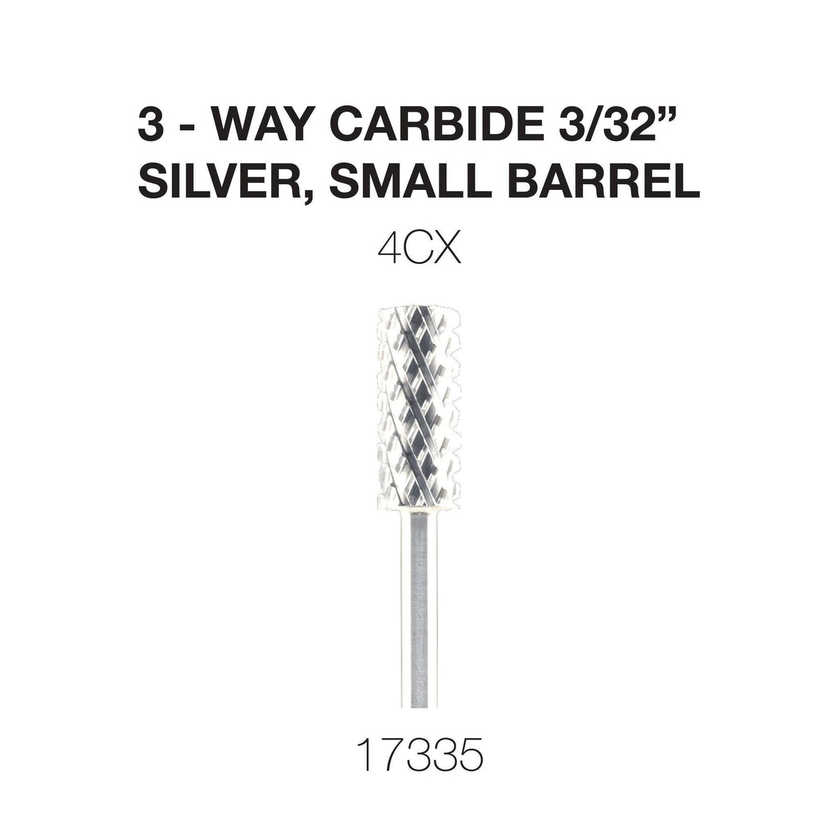 Cre8tion 3-Way Carbide Small Barrel Bit - Silver, 4CX