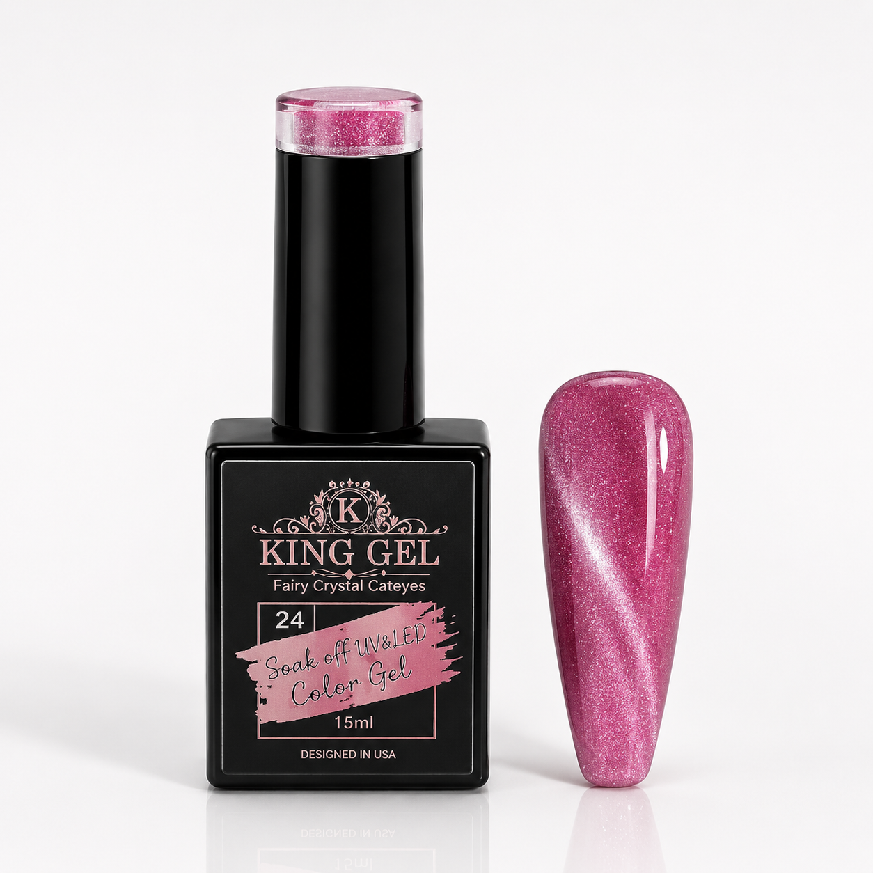 24 colors Fairy Crystal Cateyes Collection - KingGel Brand