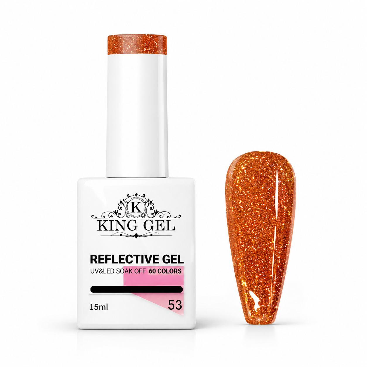 60 colors Reflective gel Collection - KingGel Brand