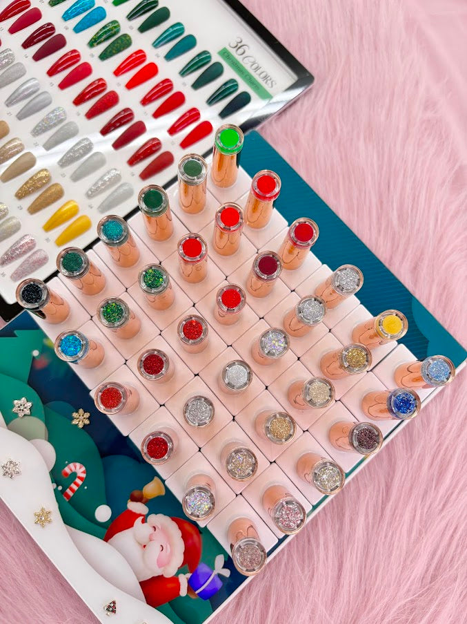 36 Gel Colors Christmas Charm Collection - KingGel Brand