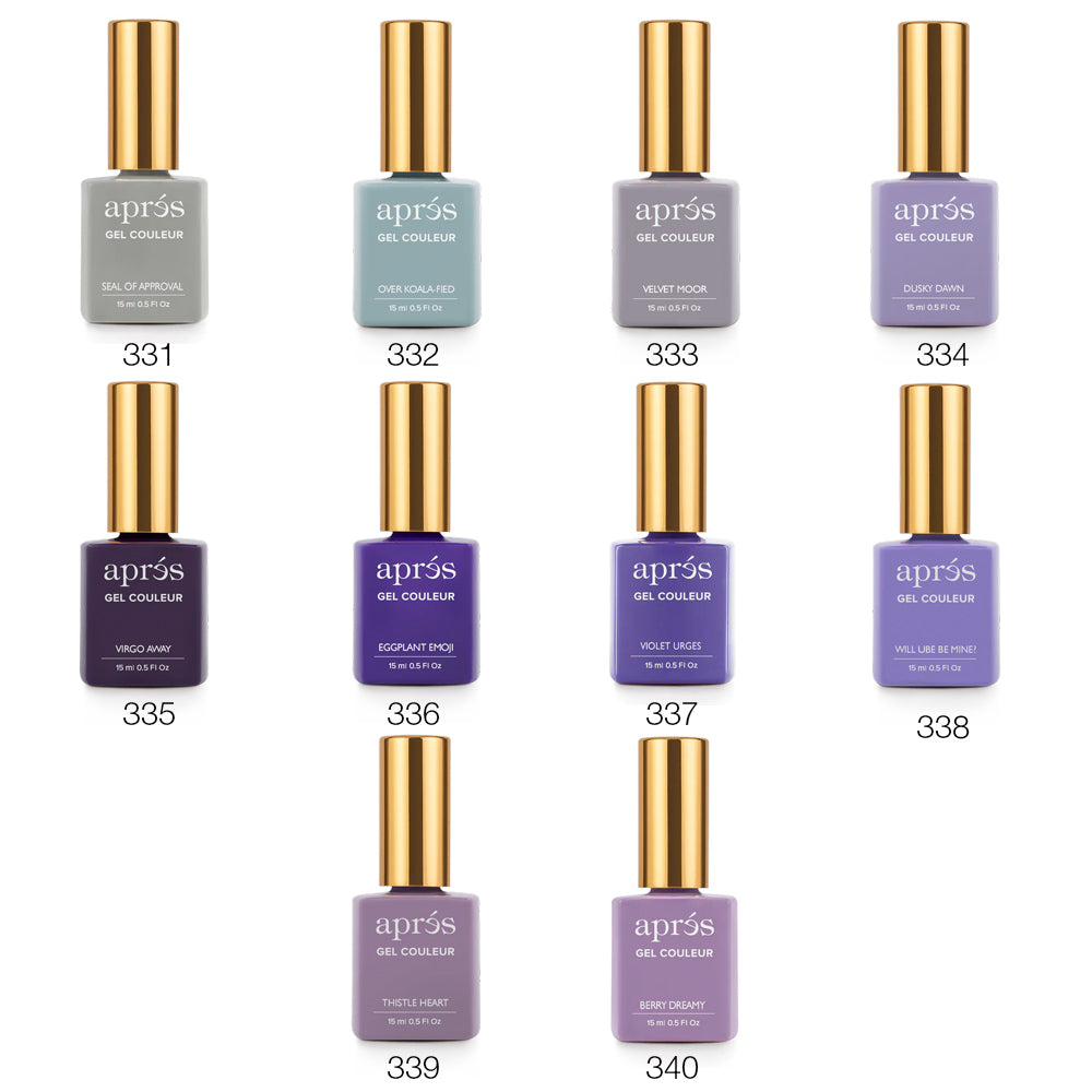 Apres - Gel Couleur (#331 - #340) - HEMA/TPO Free - Pack of 10 colors #331 - #340 at $14.50/pc