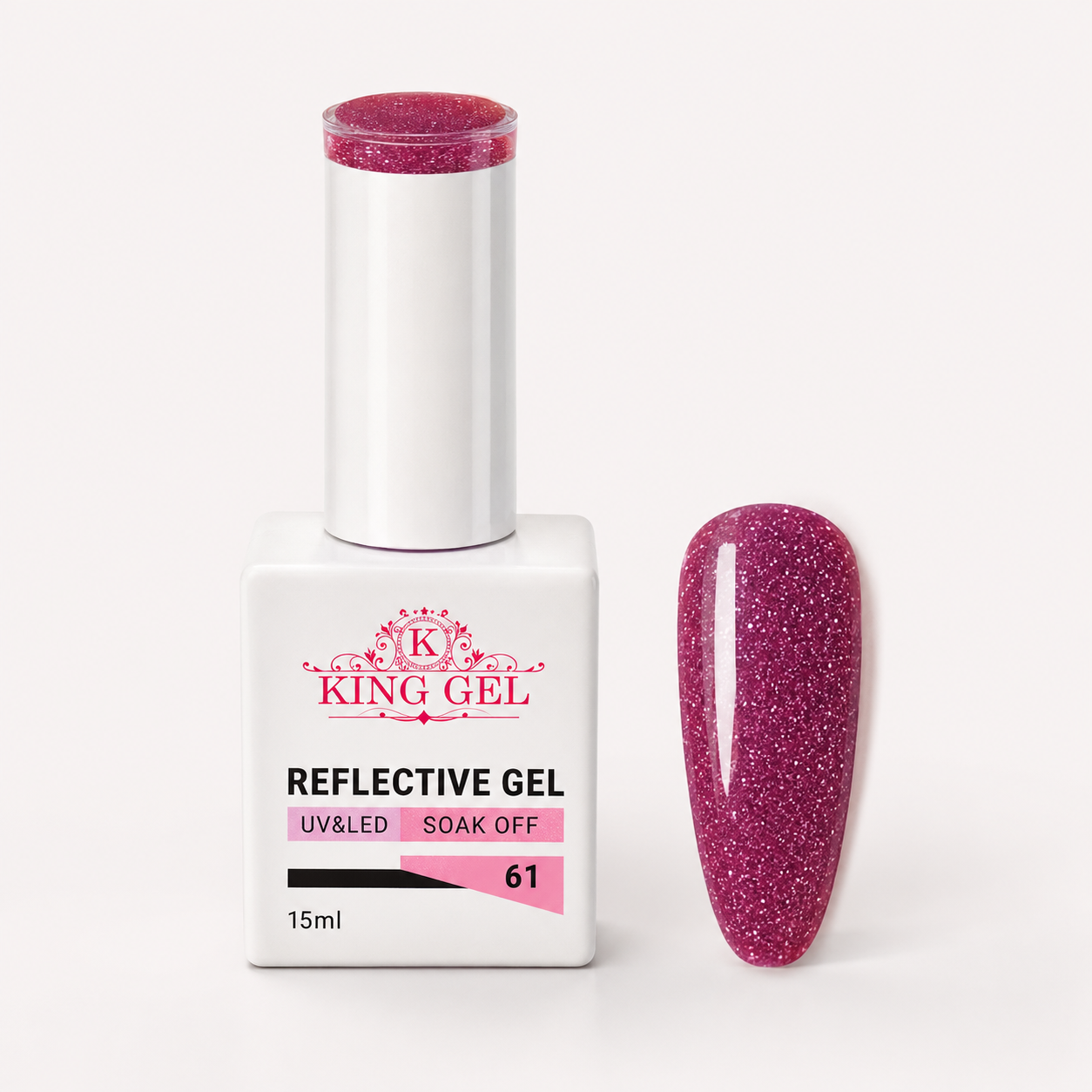 60 colors Reflective gel Collection - KingGel Brand
