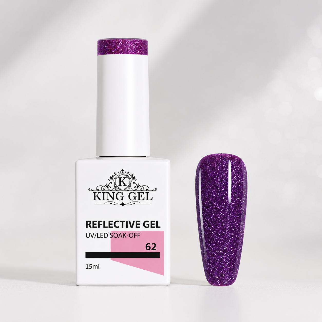 60 colors Reflective gel Collection - KingGel Brand