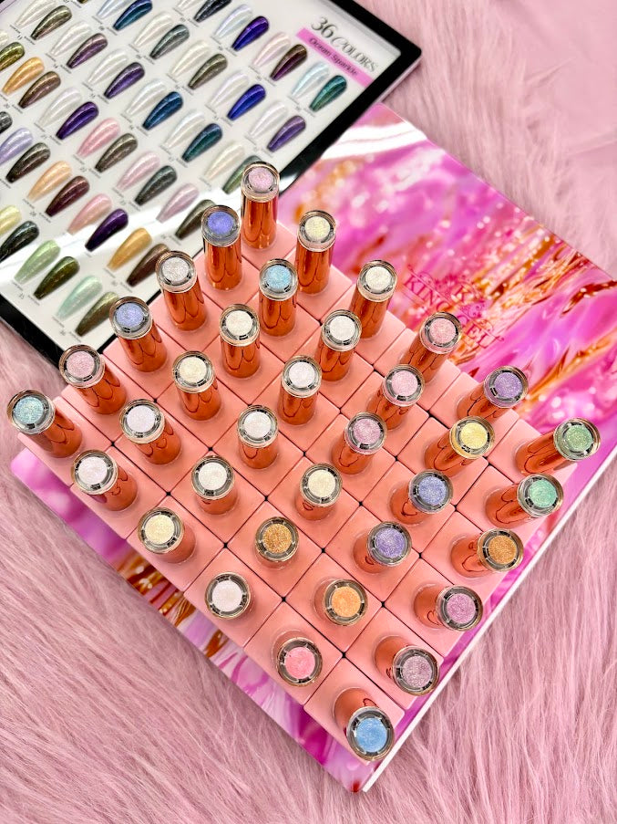 36 Gel Colors Ocean Sparkle Gel Collection - KingGel Brand