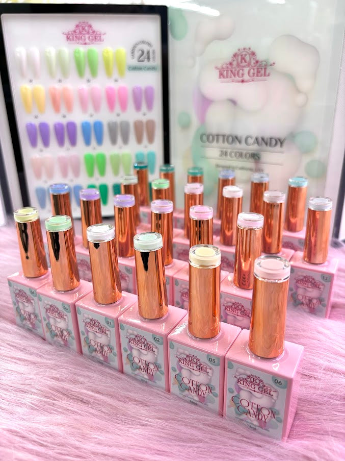 24 Gel Colors Cotton Candy Collection - KingGel