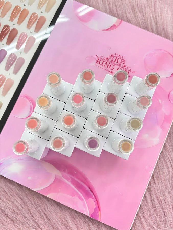 36 Gel Colors Crystal Transparent Base Gel Collection - KingGel Brand