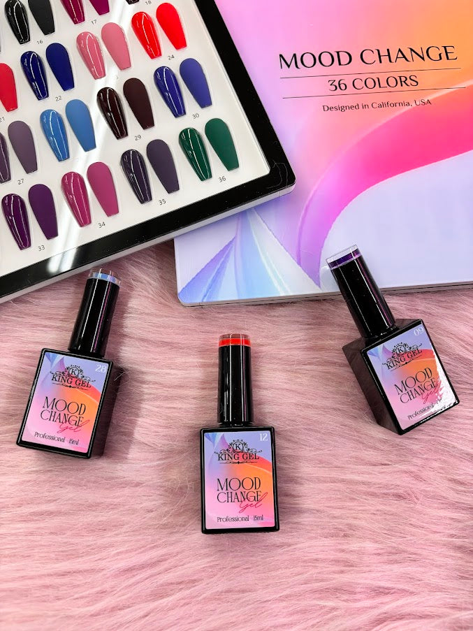 36 Gel Colors Mood Change Collection - KingGel Brand