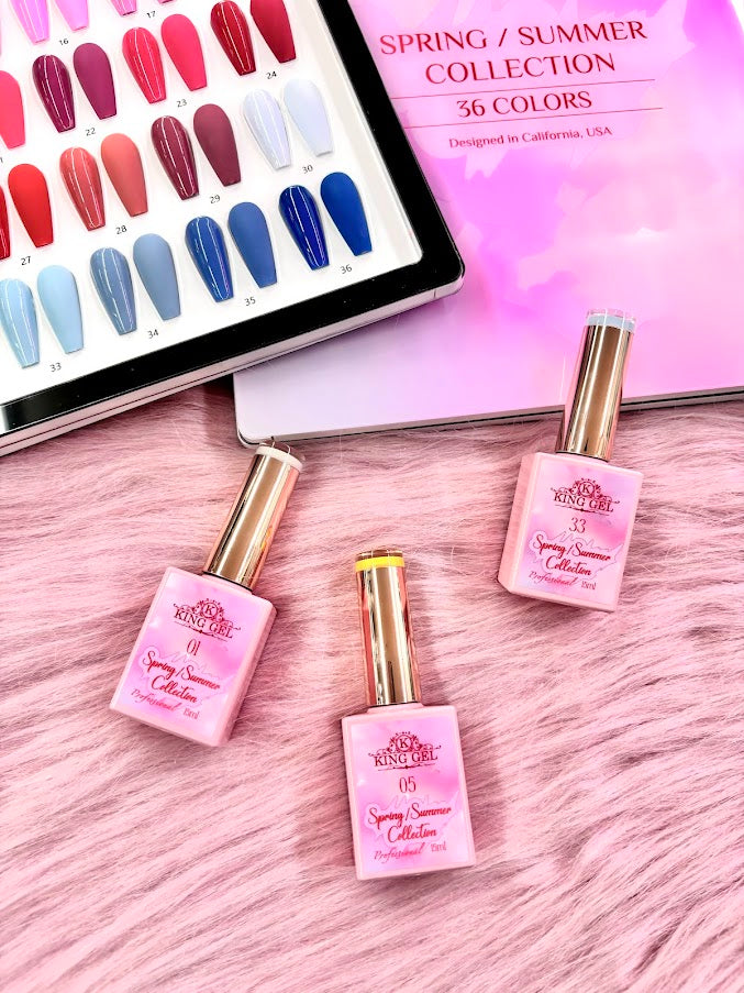 36 Gel Colors Spring Summer Collection - KingGel Brand