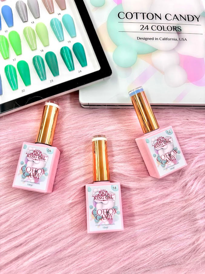 24 Gel Colors Cotton Candy Collection - KingGel
