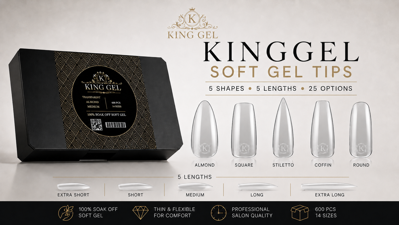Soft Gel/ Gel X Tip - Kinggel (Quality Guaranteed)