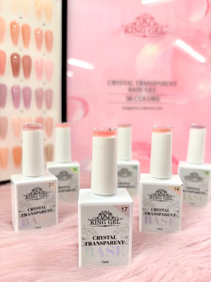 36 Gel Colors Crystal Transparent Base Gel Collection - KingGel Brand
