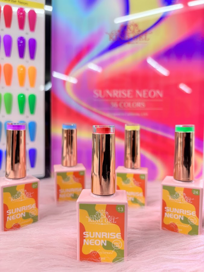 36 Gel Colors Sunrise Neon Collection - KingGel Brand