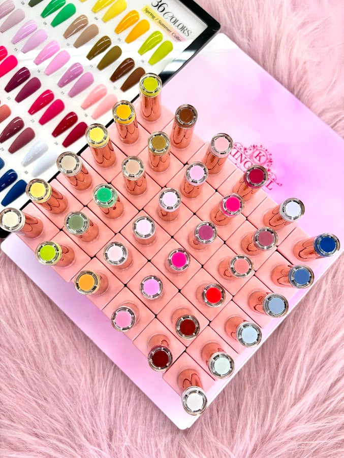 36 Gel Colors Spring Summer Collection - KingGel Brand