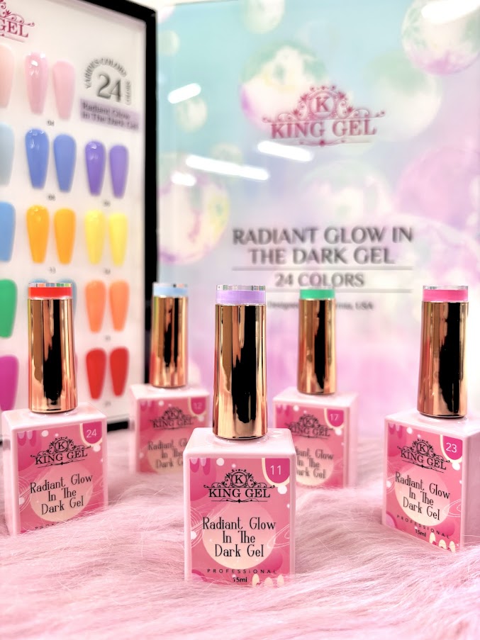 24 Gel Colors Radiant Glow in the Dark Gel Collection - KingGel