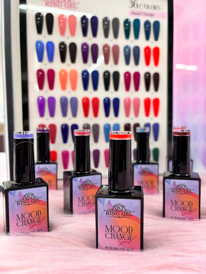 36 Gel Colors Mood Change Collection - KingGel Brand