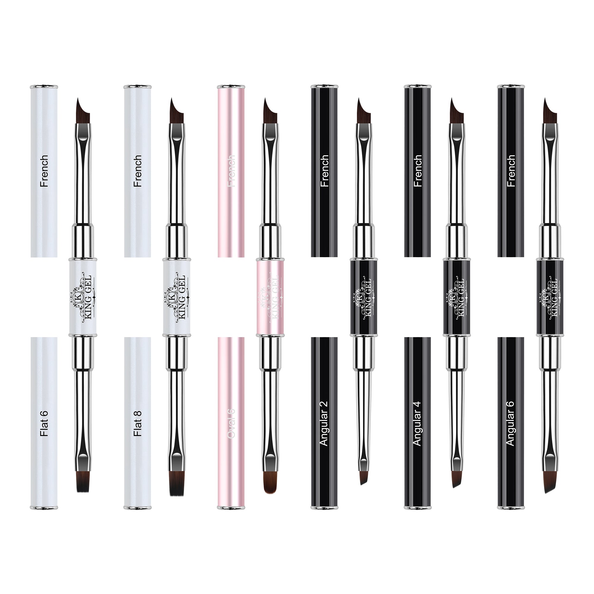 Brush for the Set - Set of 6 - Mixed Handles French Assortment