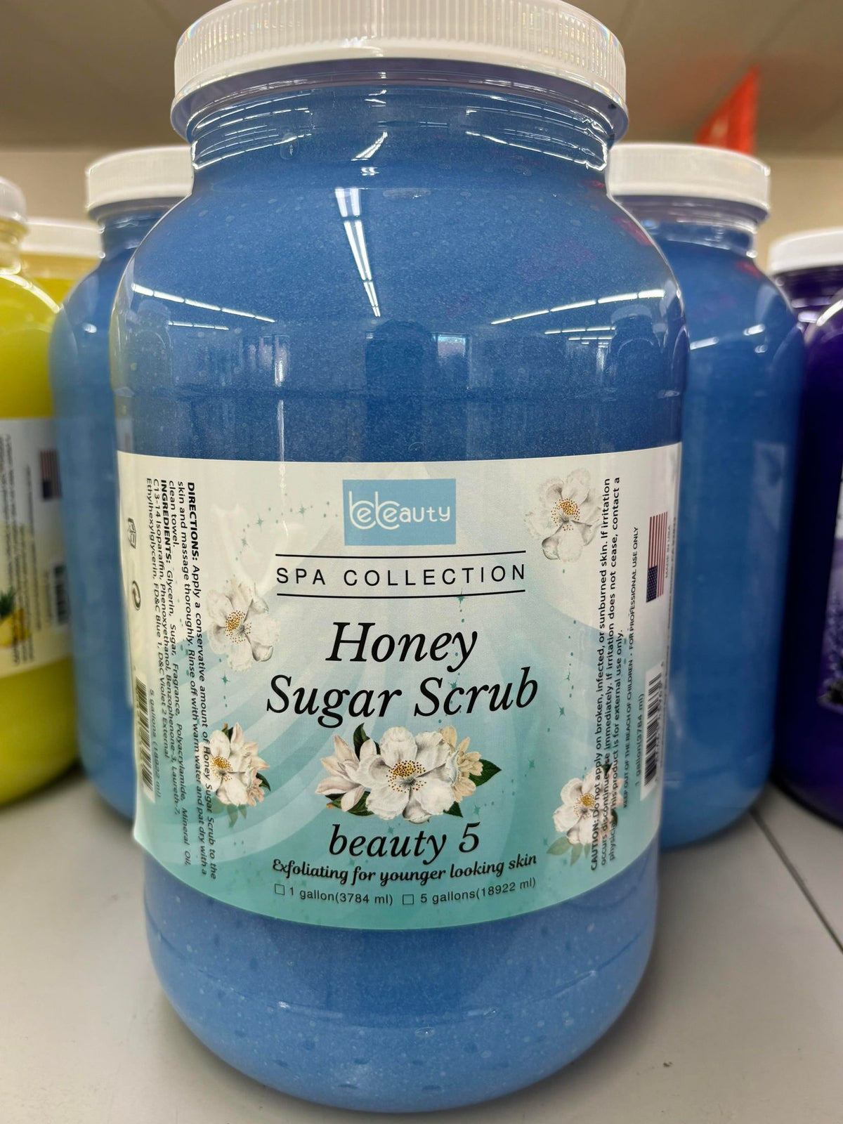 BeBeauty Honey Sugar Scrub, Marine Mask or Mineral Salt – 1 Gallon
