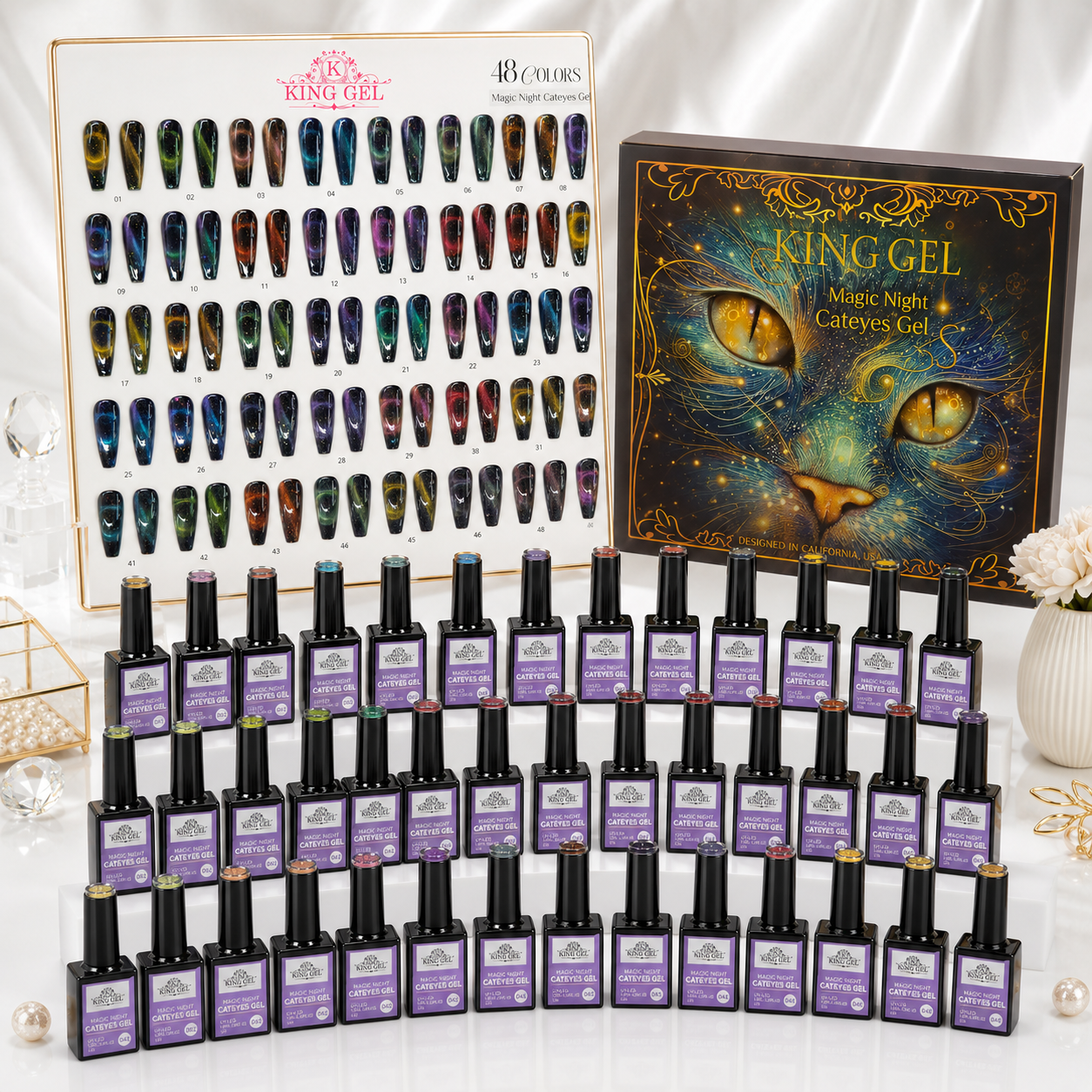 48 colors Magic Night Cateyes Collection - KingGel
