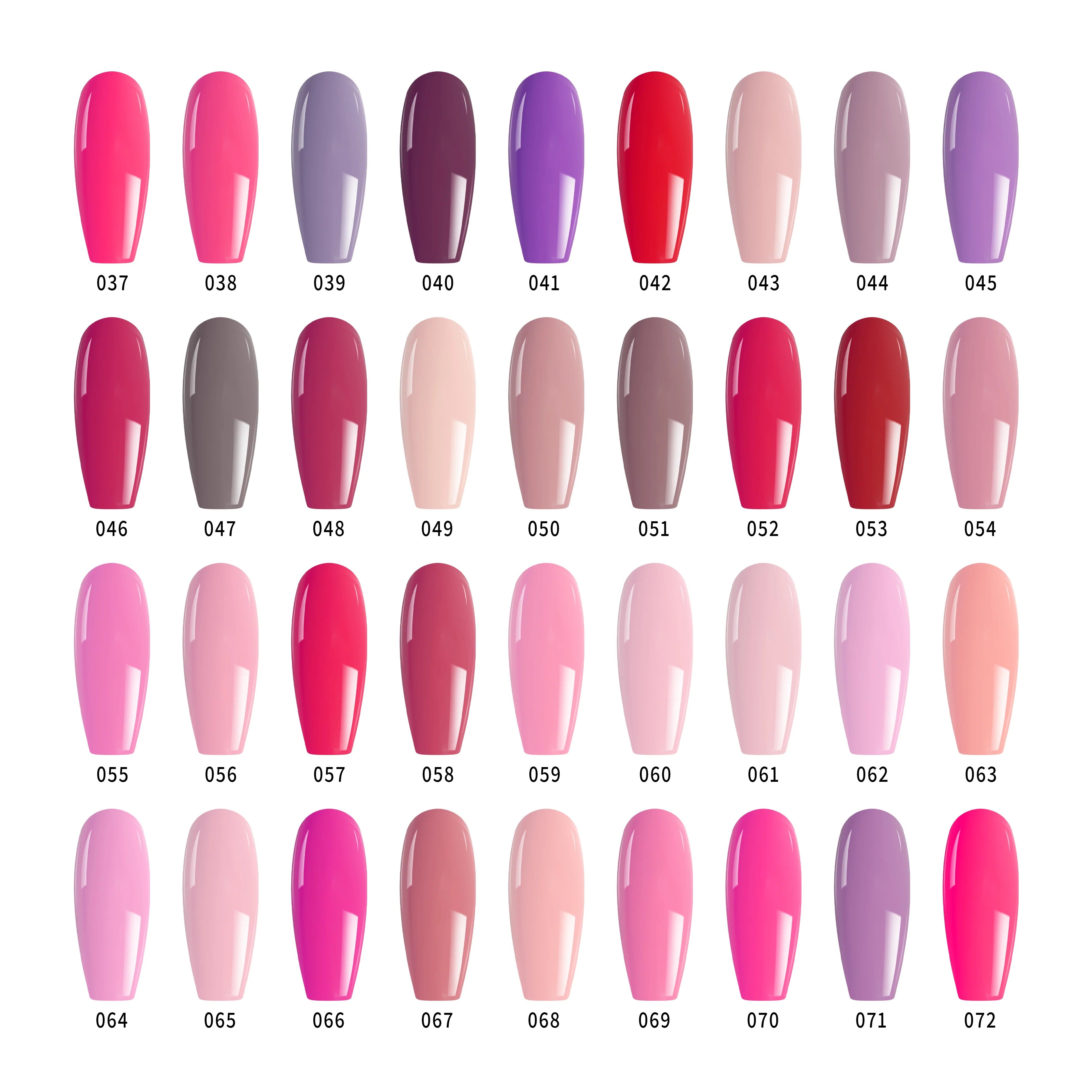 PLA Movies We Love color chart - shades 037-072