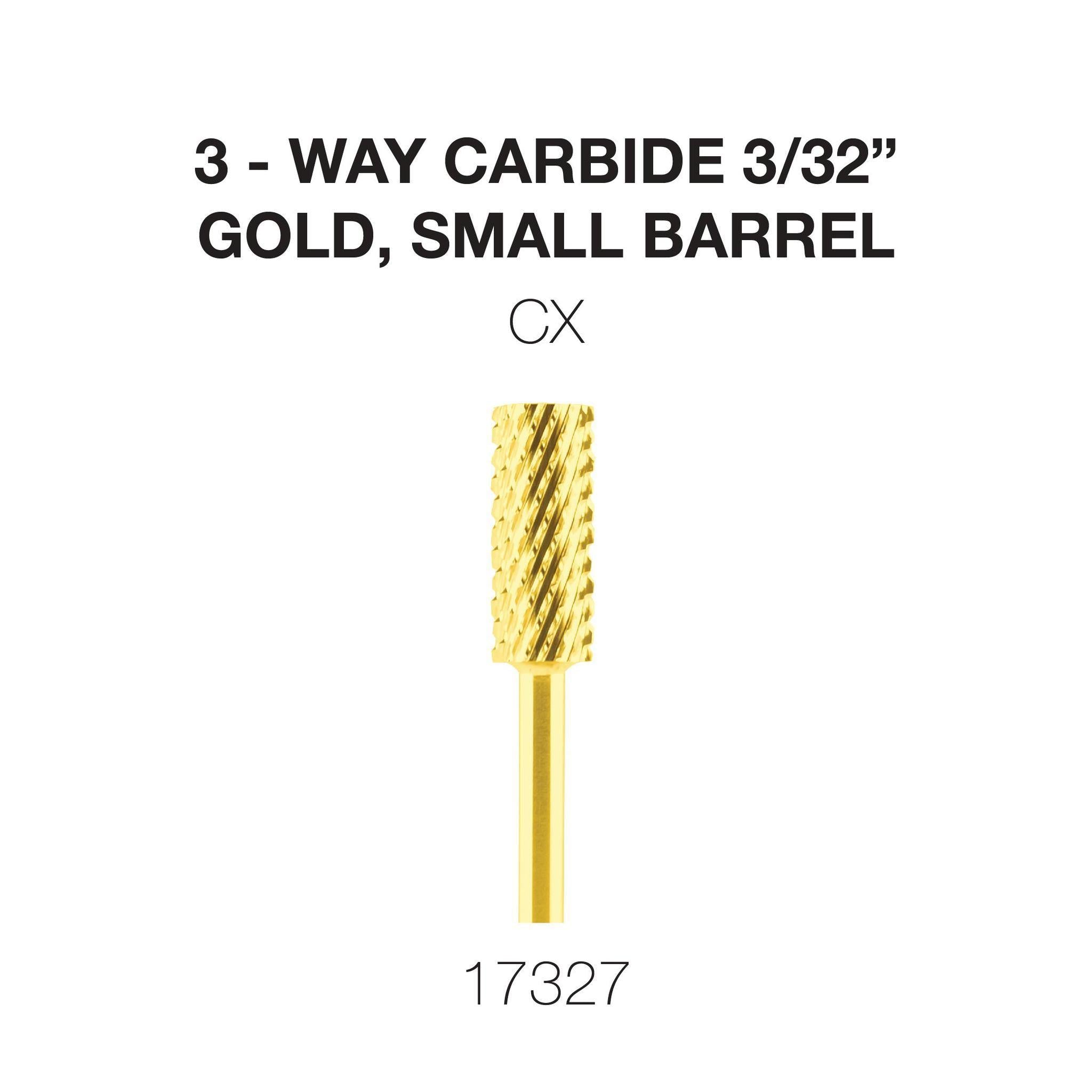 Cre8tion 3-Way Carbide Small Barrel Bit - Gold, CX