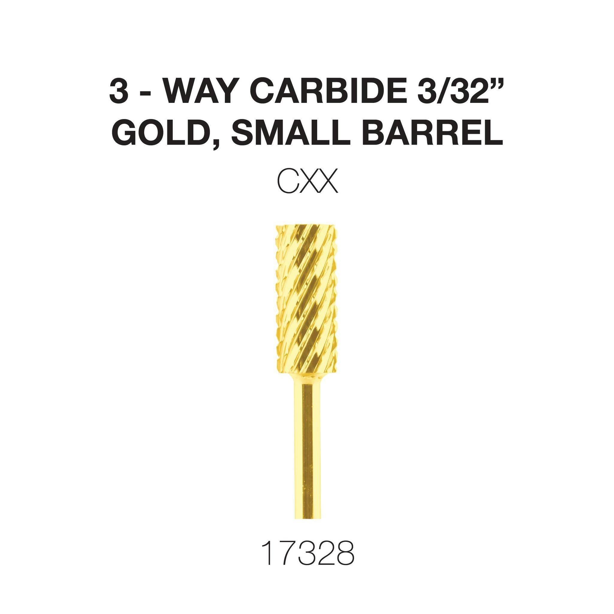 Cre8tion 3-Way Carbide Small Barrel Bit - Gold, CXX