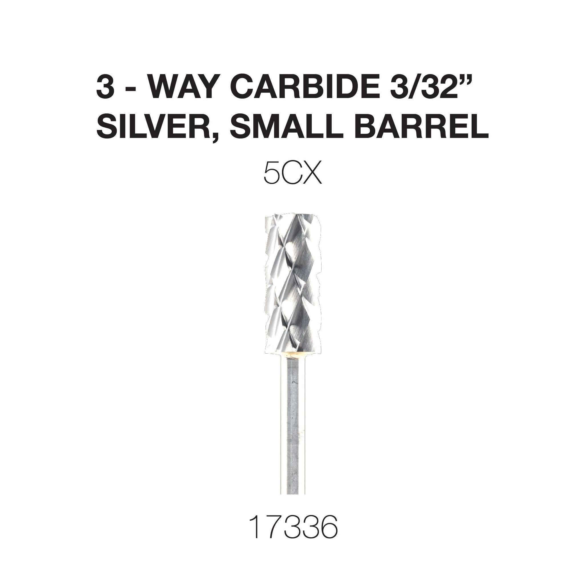 Cre8tion 3-Way Carbide Small Barrel Bit - Silver, 5CX