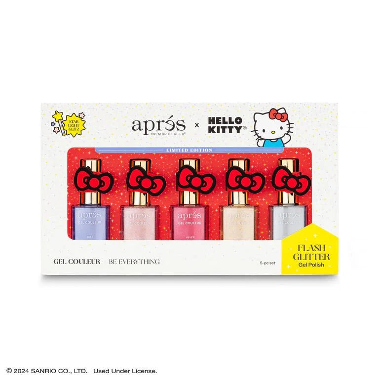 Apres x Hello Kitty Best Friends - Flash Glitter - Gel Couleur 10ml - Set of 5