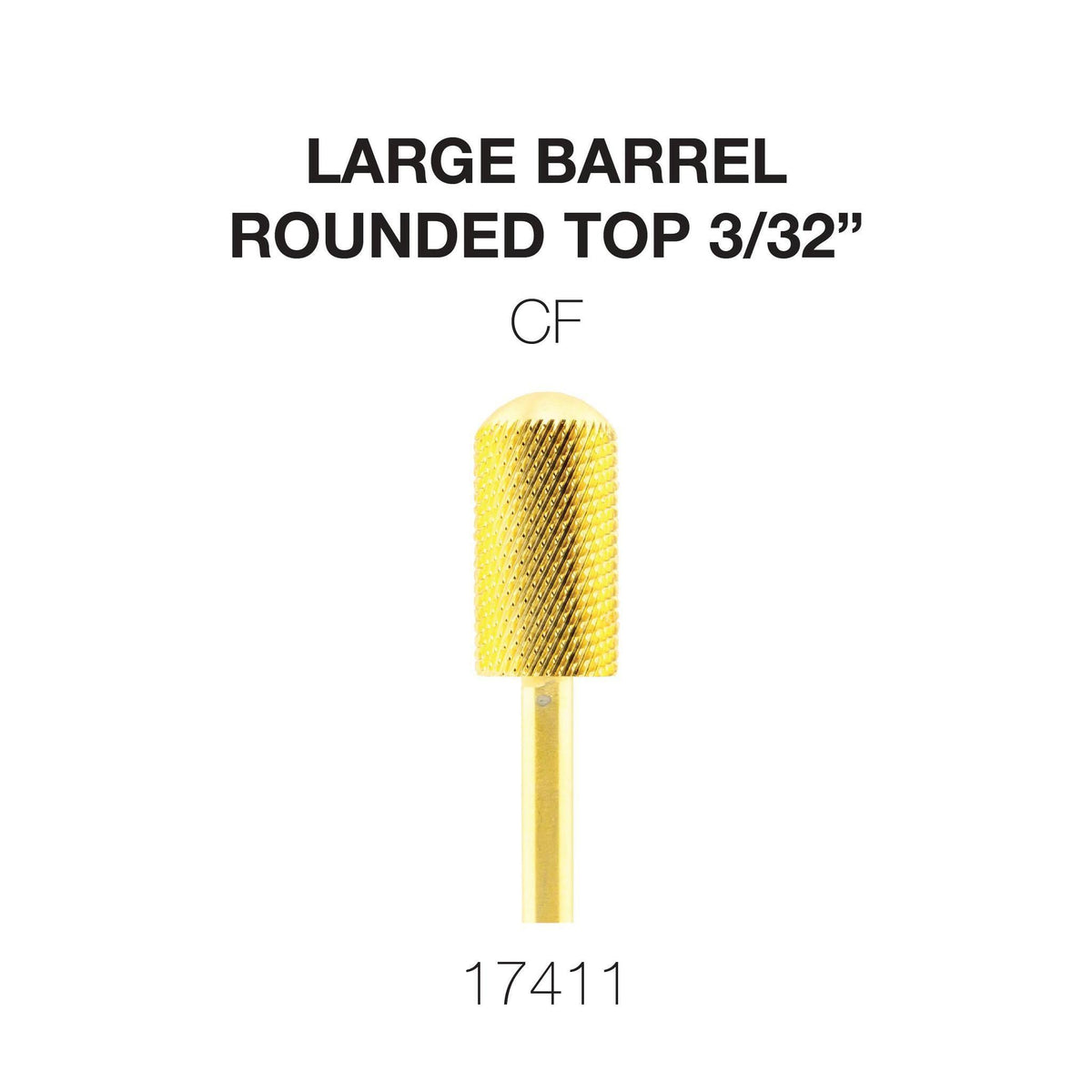 Cre8tion Carbide Large Barrel Round Top Bit - Gold, CF