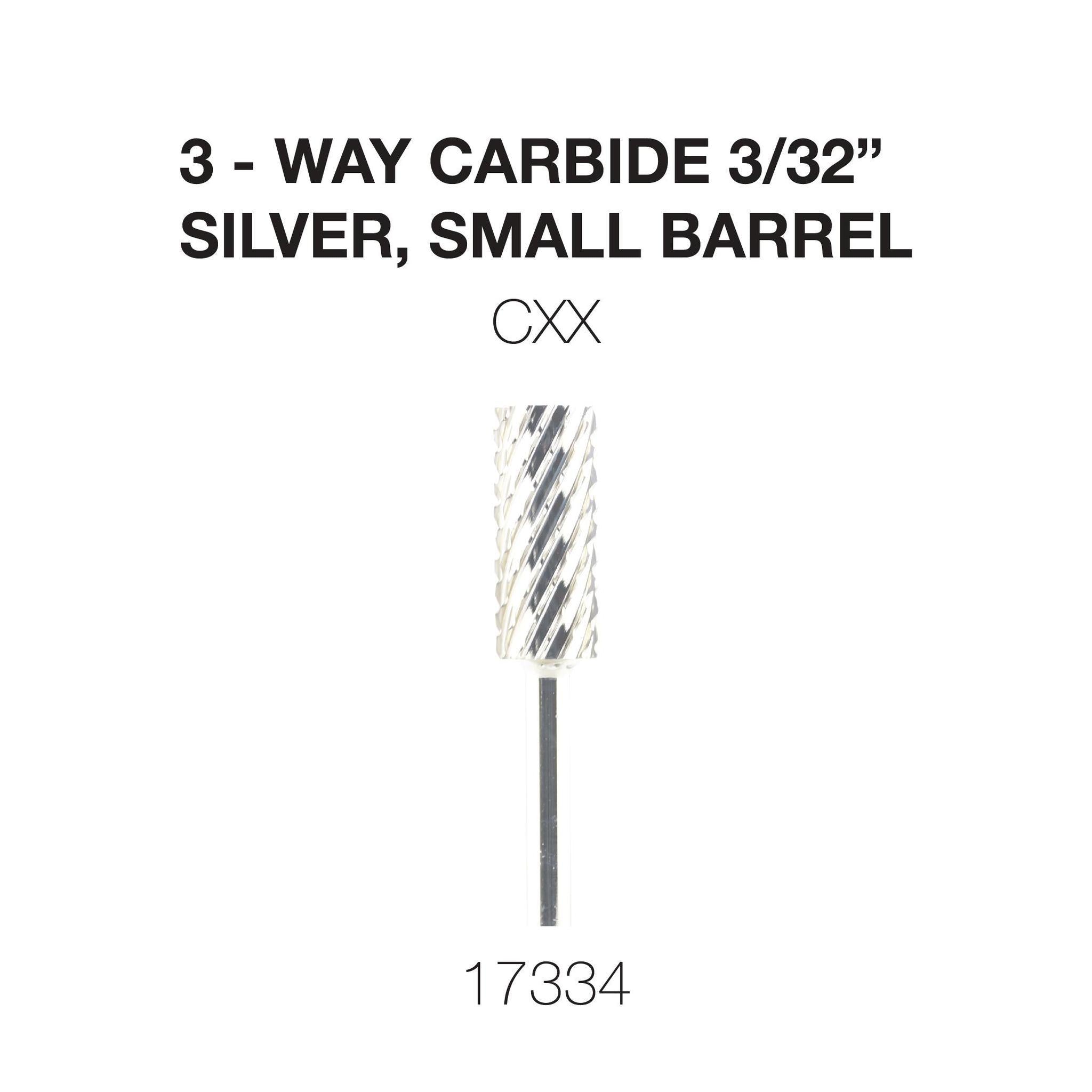 Cre8tion 3-Way Carbide Small Barrel Bit - Silver, CXX