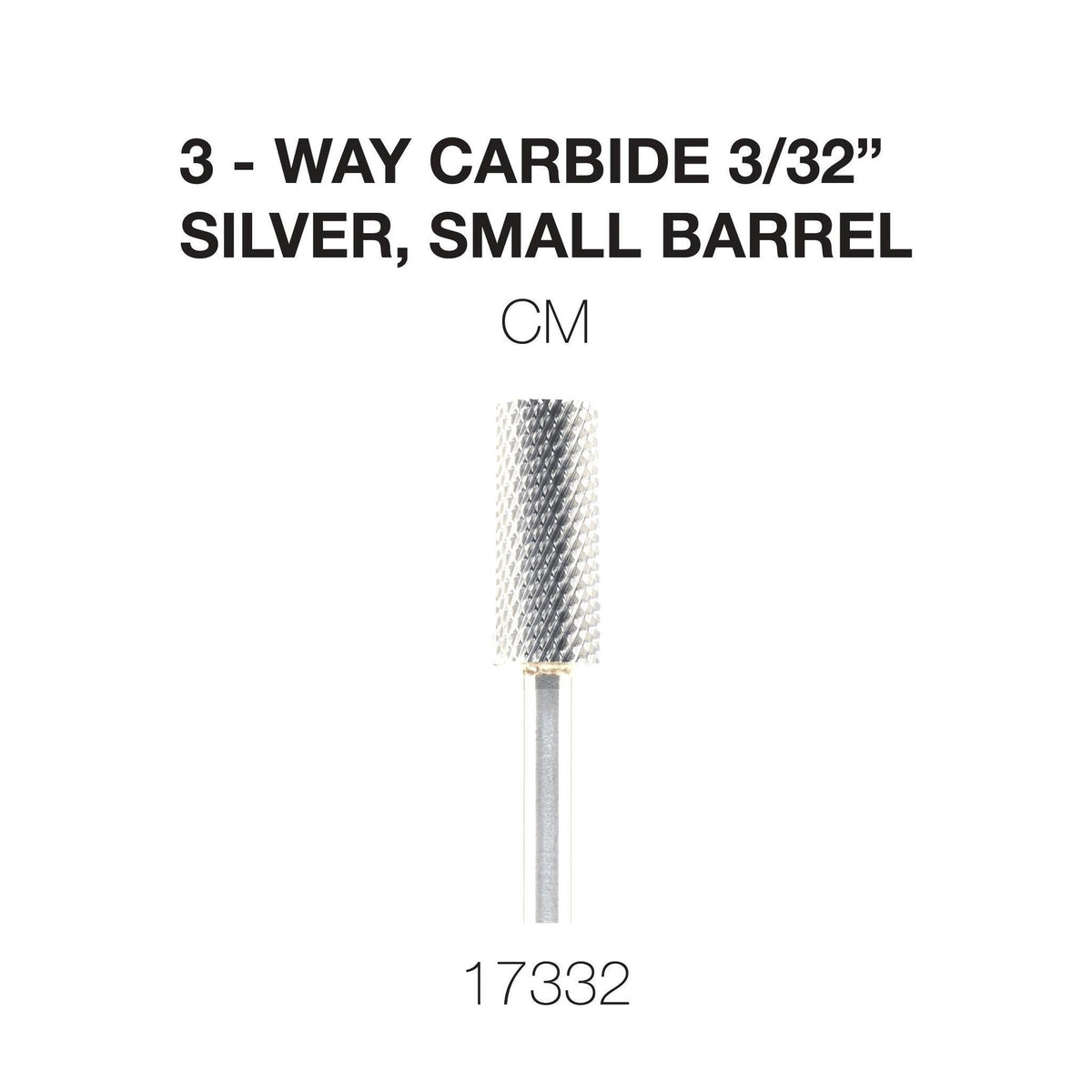 Cre8tion 3-Way Carbide Small Barrel Bit - Silver, CM