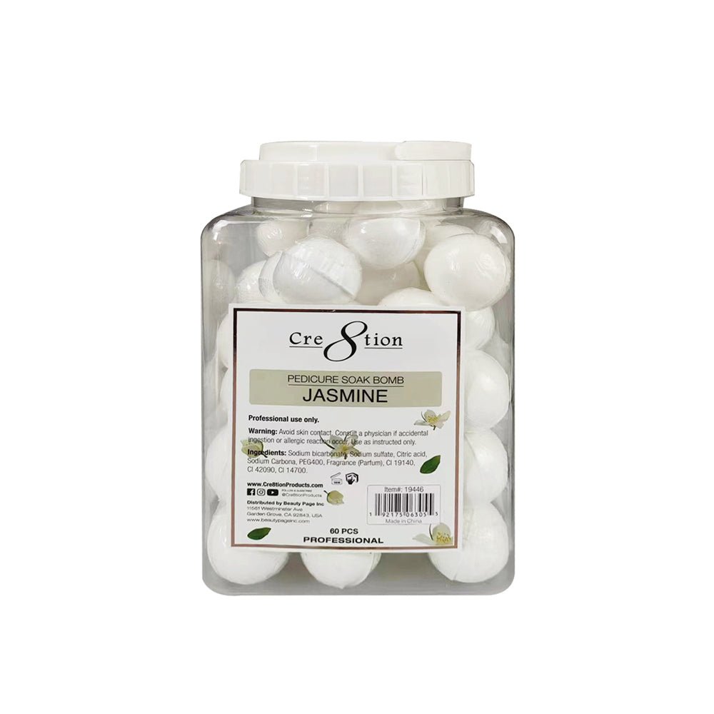 Cre8tion Pedicure Soak Bomb - Jasmine, 60 pieces