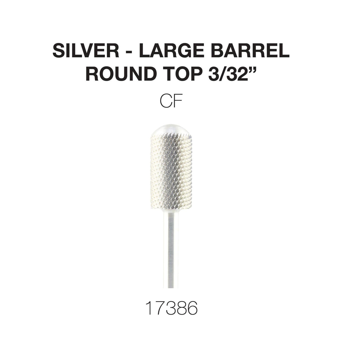 Cre8tion Carbide Large Barrel Round Top Bit - Silver, CF