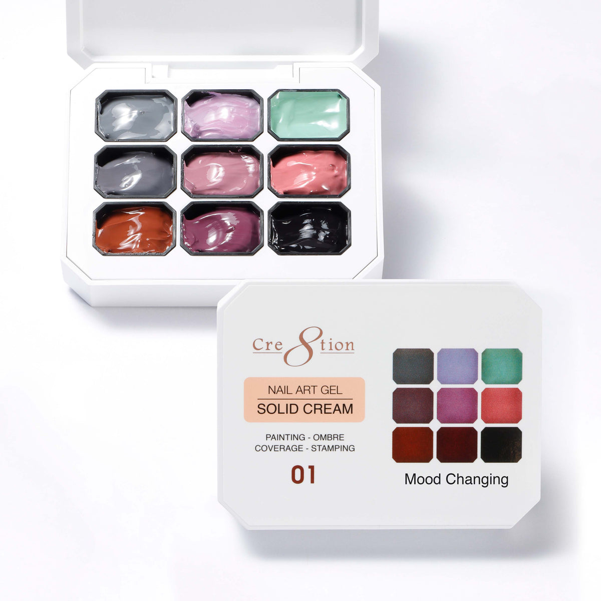 Cre8tion Solid Cream 01 Mood Changing gel palette