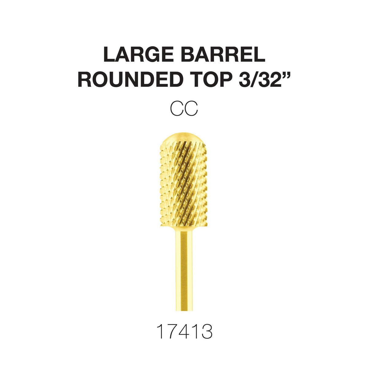 Cre8tion Carbide Large Barrel Round Top Bit - Gold, CC