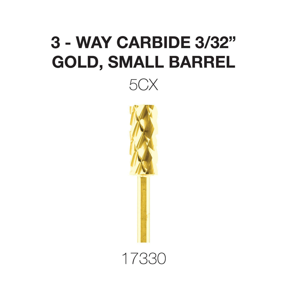 Cre8tion 3-Way Carbide Small Barrel Bit - Gold, 5CX
