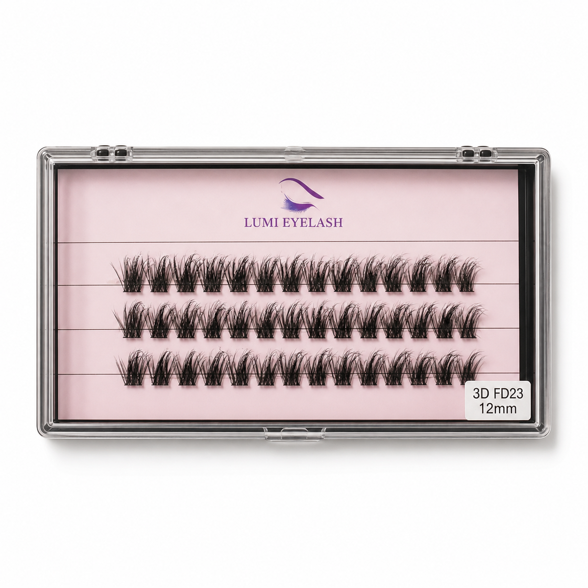 Lumi Eyelashes - 3D FD23 - 12mm - horizontal logo-top product photo