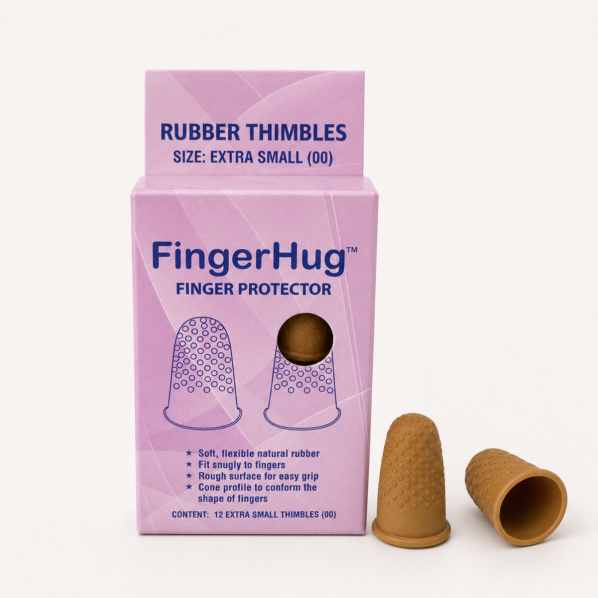 FingerHug Finger Protector Rubber Thimbles - 12 pcs - Default Title