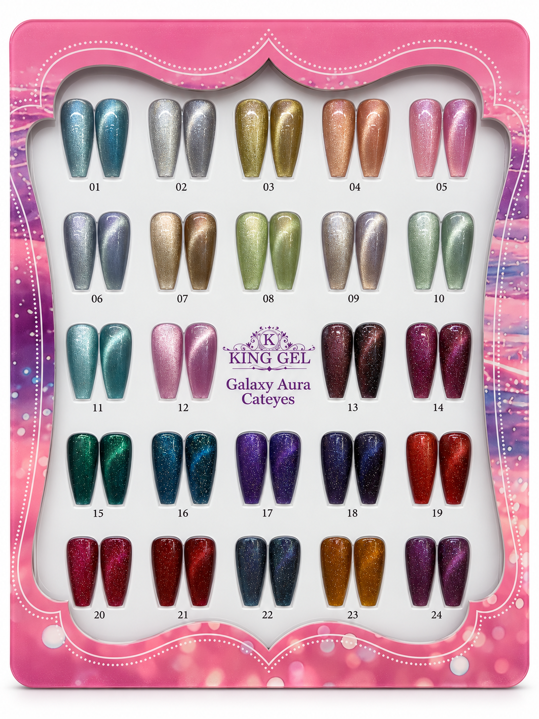 KingGel Galaxy Aura Cateyes color chart