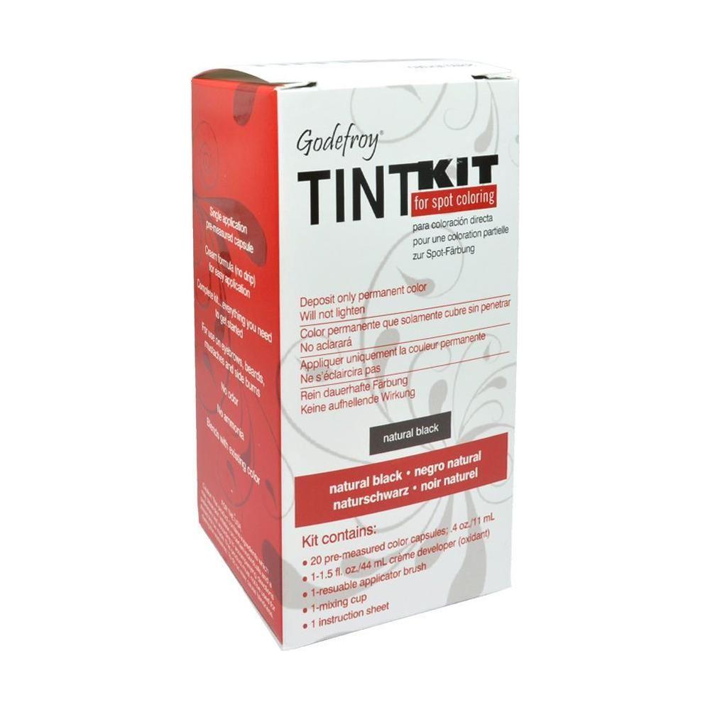 Godefroy Tintkit for spot coloring, Natural Black, 20-capsule kit