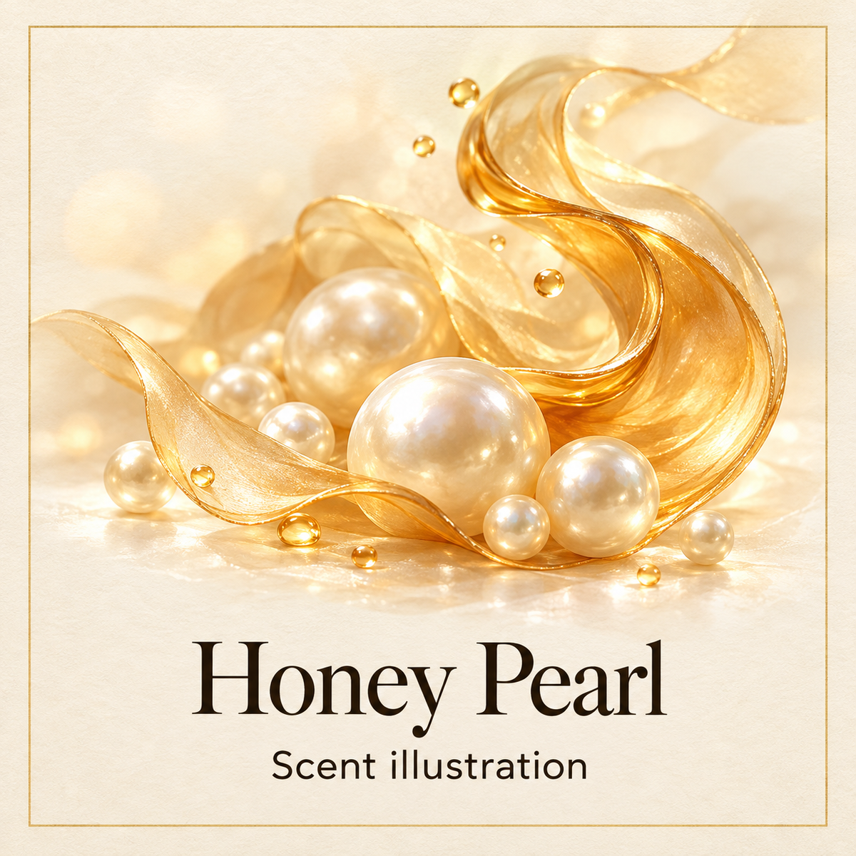 Honey Pearl scent illustration; illustrative scent selection artwork, not a product or packaging photo.